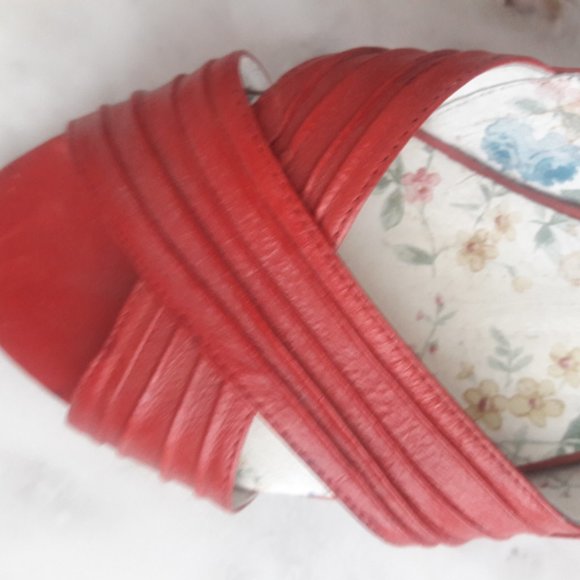 Brand New Red PeepToe Flats - Mia Mooz - Picture 2 of 7